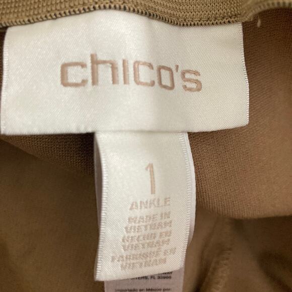 Chicos Ankle Pants Womens Size Small 8 Brown Stretch - Picture 5 of 7